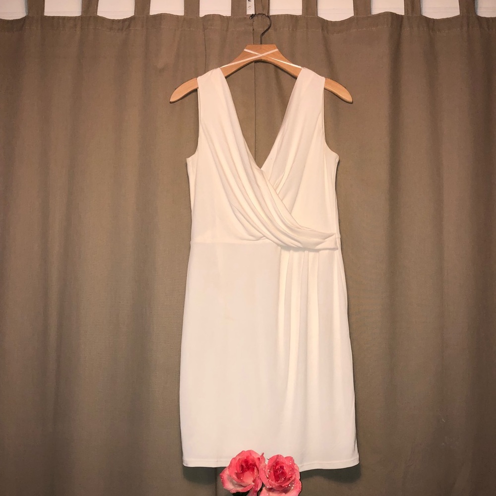 H&M. Beautiful, flowy, off-white dress.